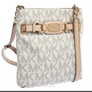 Michael Kors Cream and Gold Crossbody Bag